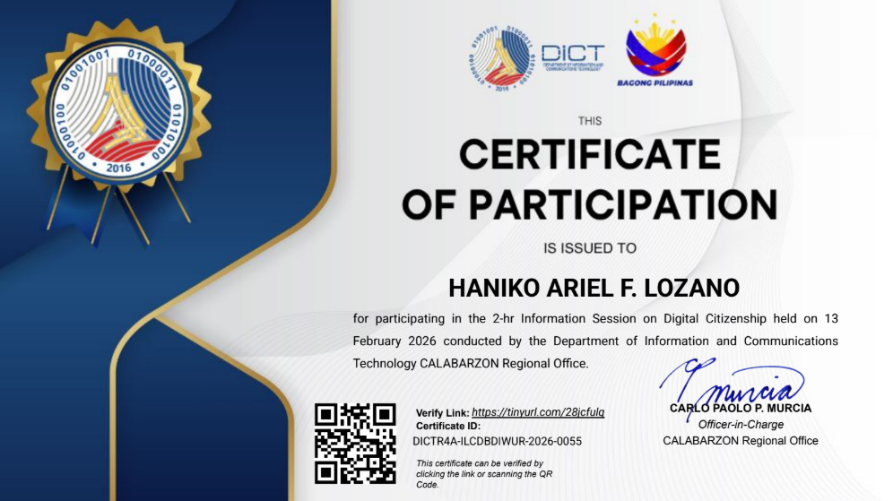 Information Session on Digital Citizenship certificate